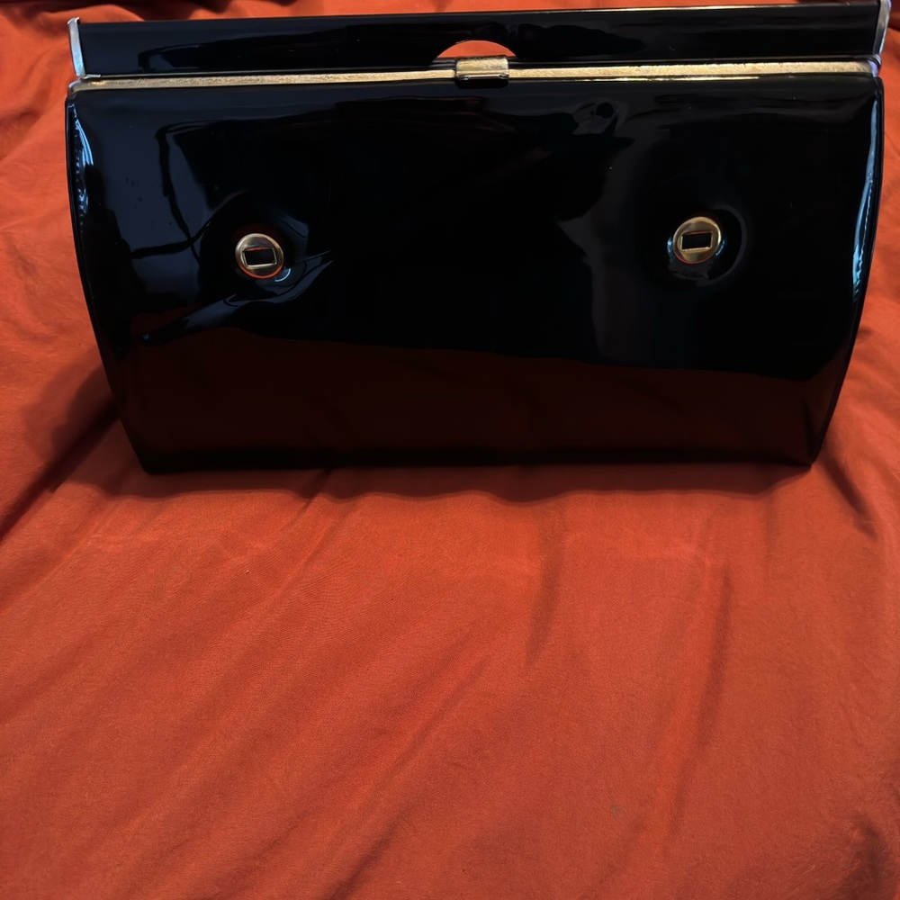 Vintage Black Patent Leather purse. Handles have come undone, but included.